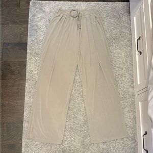 Chic Beige Pleated Trousers